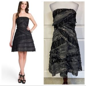 New Tracy Reese layered strapless spliced lace